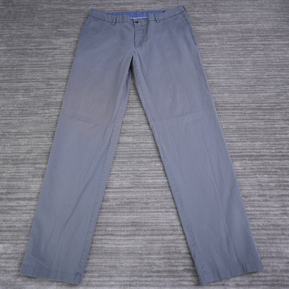 Alton Lane Pants Men Tailored Fit Light Gray Cotton Straight Mid Rise 38x34.5